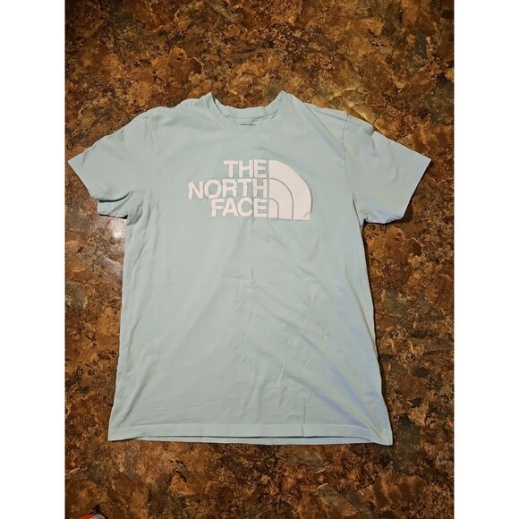 The North Face Shirt Men Large Blue Short Sleeve‎ Crew Neck Cotton Hike (A134) - Picture 1 of 8